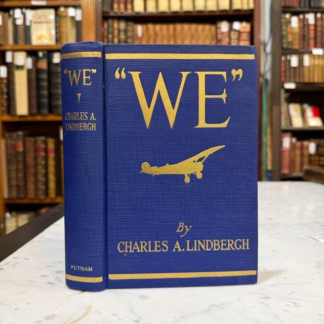"We" The Famous Flier's Own Story of His Life and His Transatlantic Flight, Together With His Views on The Future of Aviation. With a Forward by Myron T. Herrick U.S. Ambassador to France. Fully Illustrated. — photograph 2.
