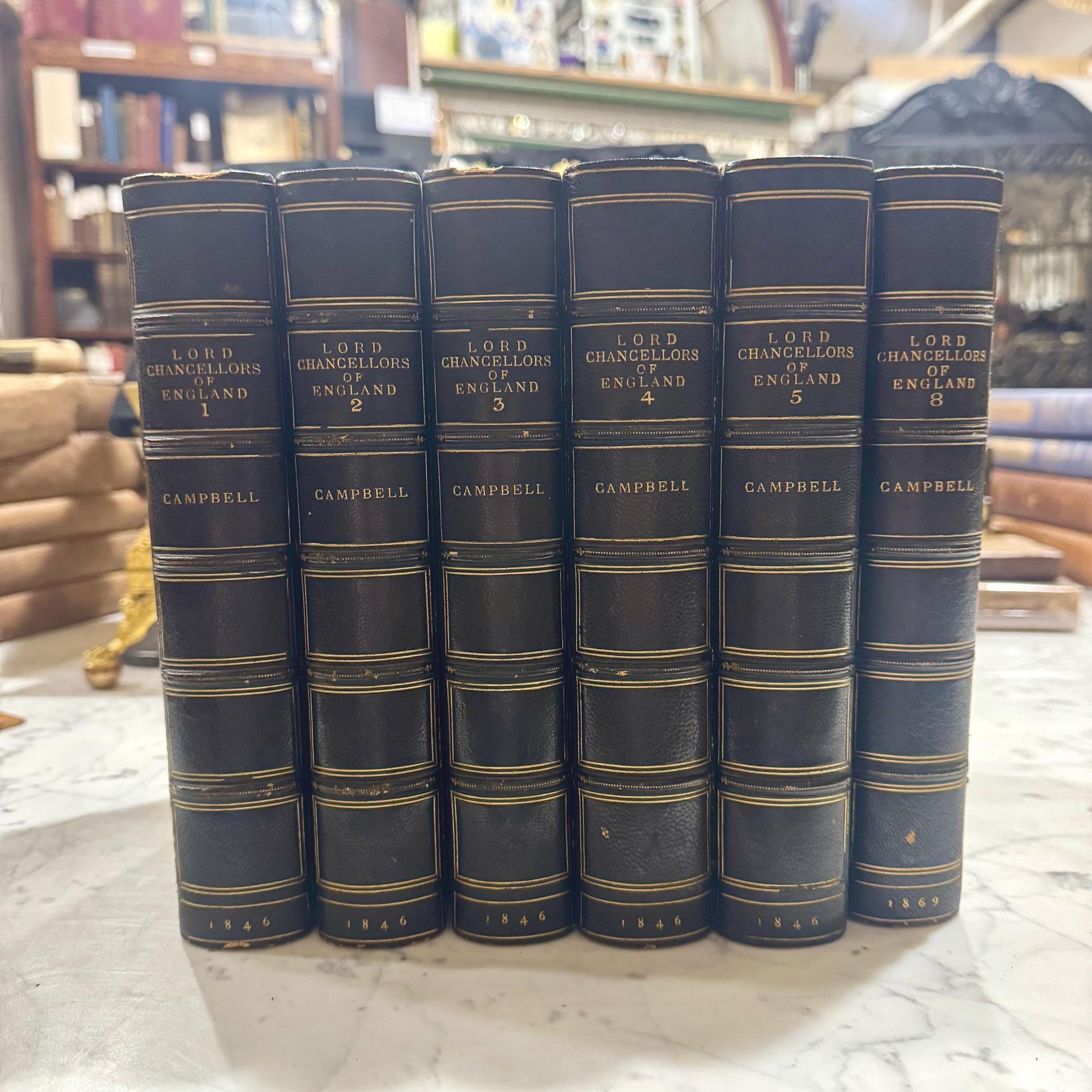 The Lives of The Lord Chancellors and Keepers of The Great Seal of England, From the Earliest Times till The Reign of King George IV. First Series to The Revolution of 1688, Five of Eight Volumes — photograph 5.