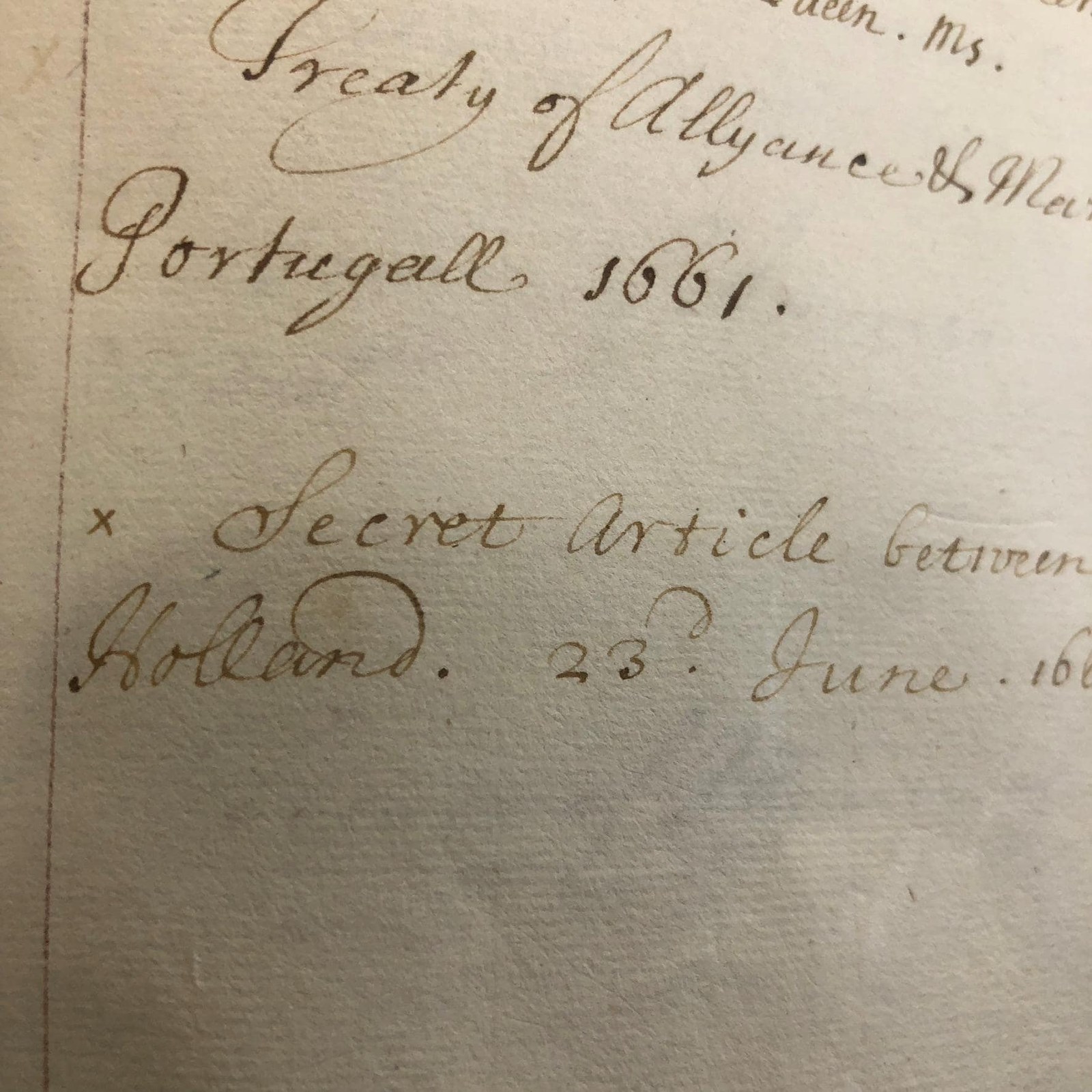 A List of Treaties Between Several Princes & States of The World, 233 pp of manuscript — photograph 9.