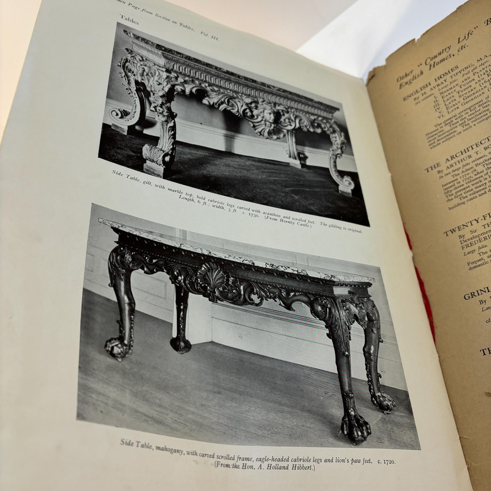 Prospectus for The Dictionary of English Furniture — photograph 10.