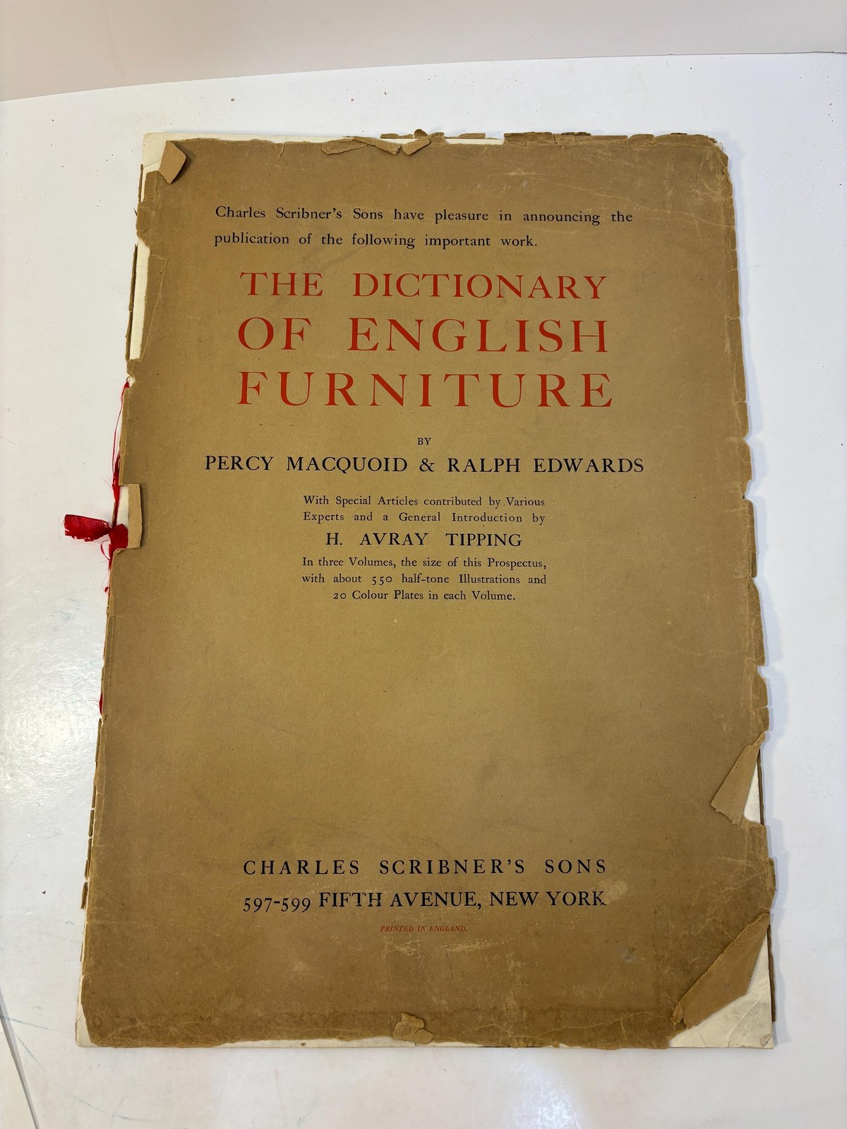 Prospectus for The Dictionary of English Furniture — photograph 2.