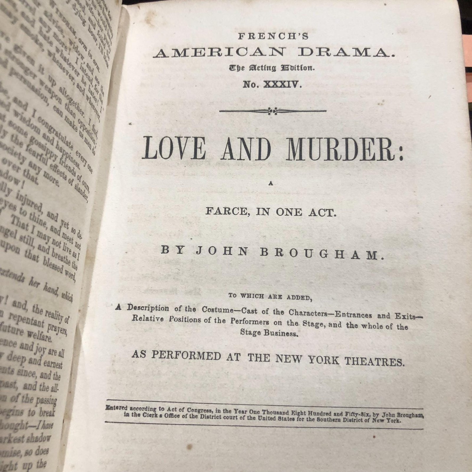 Brougham's Dramatic Works; Consisting of a Collection of Dramas, Comedies and Farces,..Selected from French's American Drama, With Portrait on Steel; And Memoir of The Author. — photograph 7.
