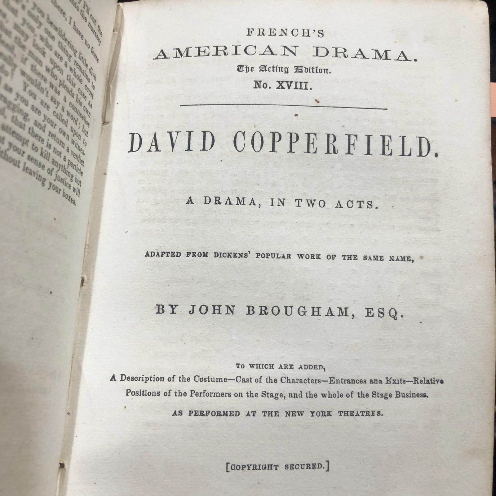 Brougham's Dramatic Works; Consisting of a Collection of Dramas, Comedies and Farces,..Selected from French's American Drama, With Portrait on Steel; And Memoir of The Author. — photograph 8.