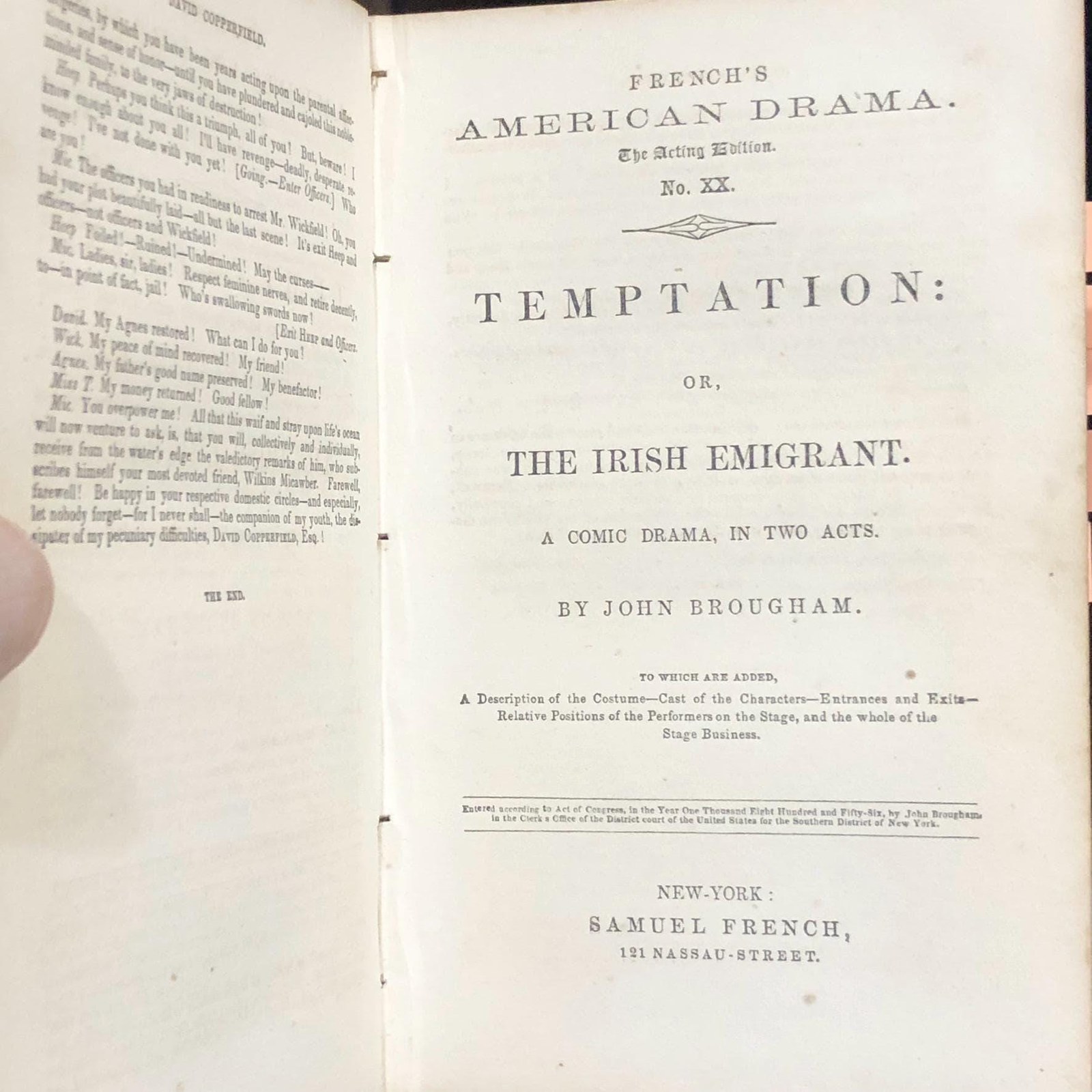 Brougham's Dramatic Works; Consisting of a Collection of Dramas, Comedies and Farces,..Selected from French's American Drama, With Portrait on Steel; And Memoir of The Author. — photograph 9.