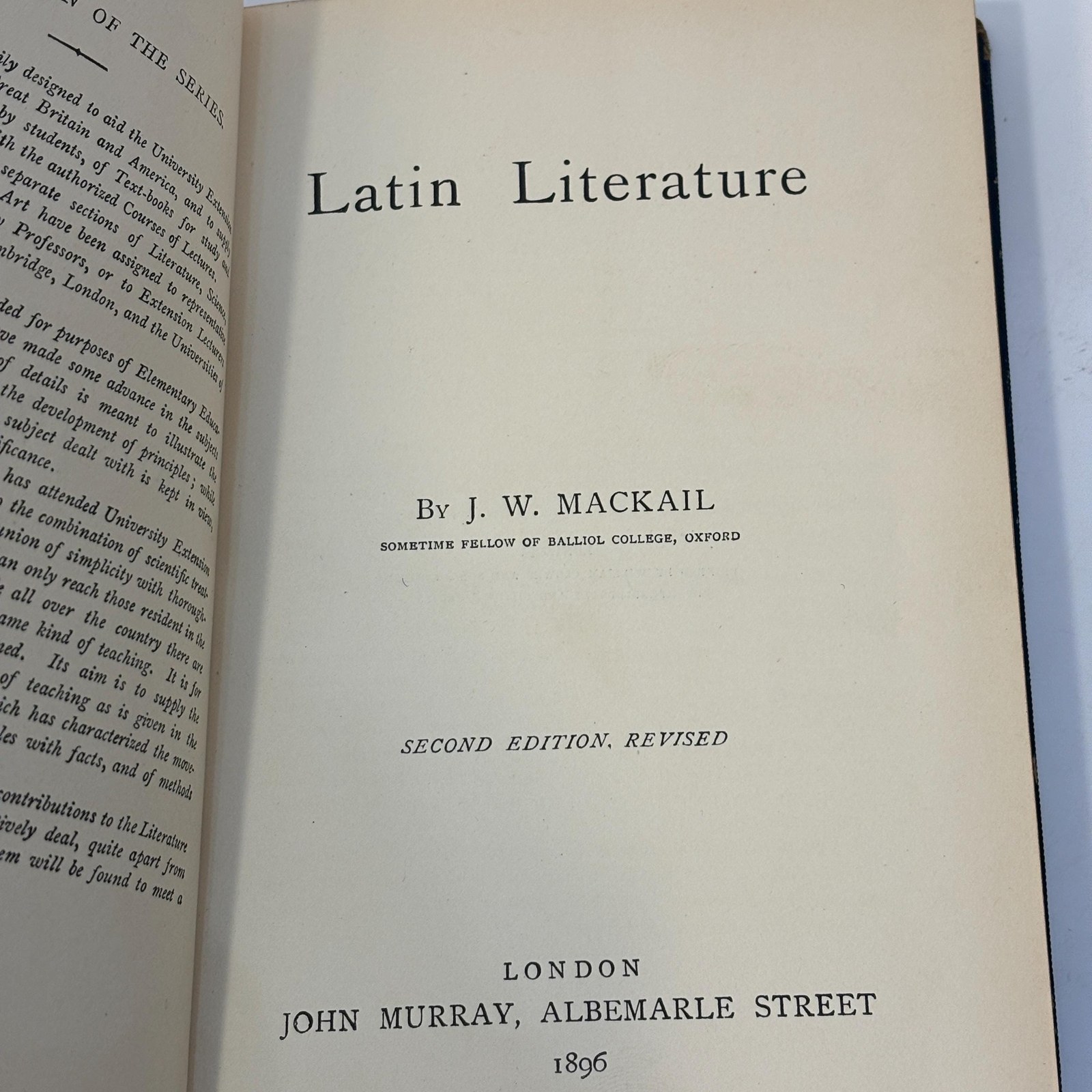 Latin Literature. Second Edition, Revised. Prize Binding. Signed Binding of Relfe Brothers — photograph 2.