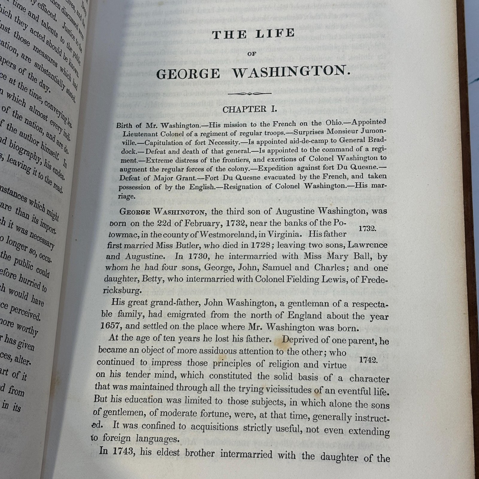 The Life of George Washington, Commander In Chief of The American Forces, During the War Which Established The Independence of His Countyry, and First President of The United States. Compiled Under The Direction of The Honourable Bushrod Washington, From Original Papers Bequeathed to Him by His Deceased Relative. In Two Volumes, Second Edition, Revised and Corrected by The Author. — photograph 8.