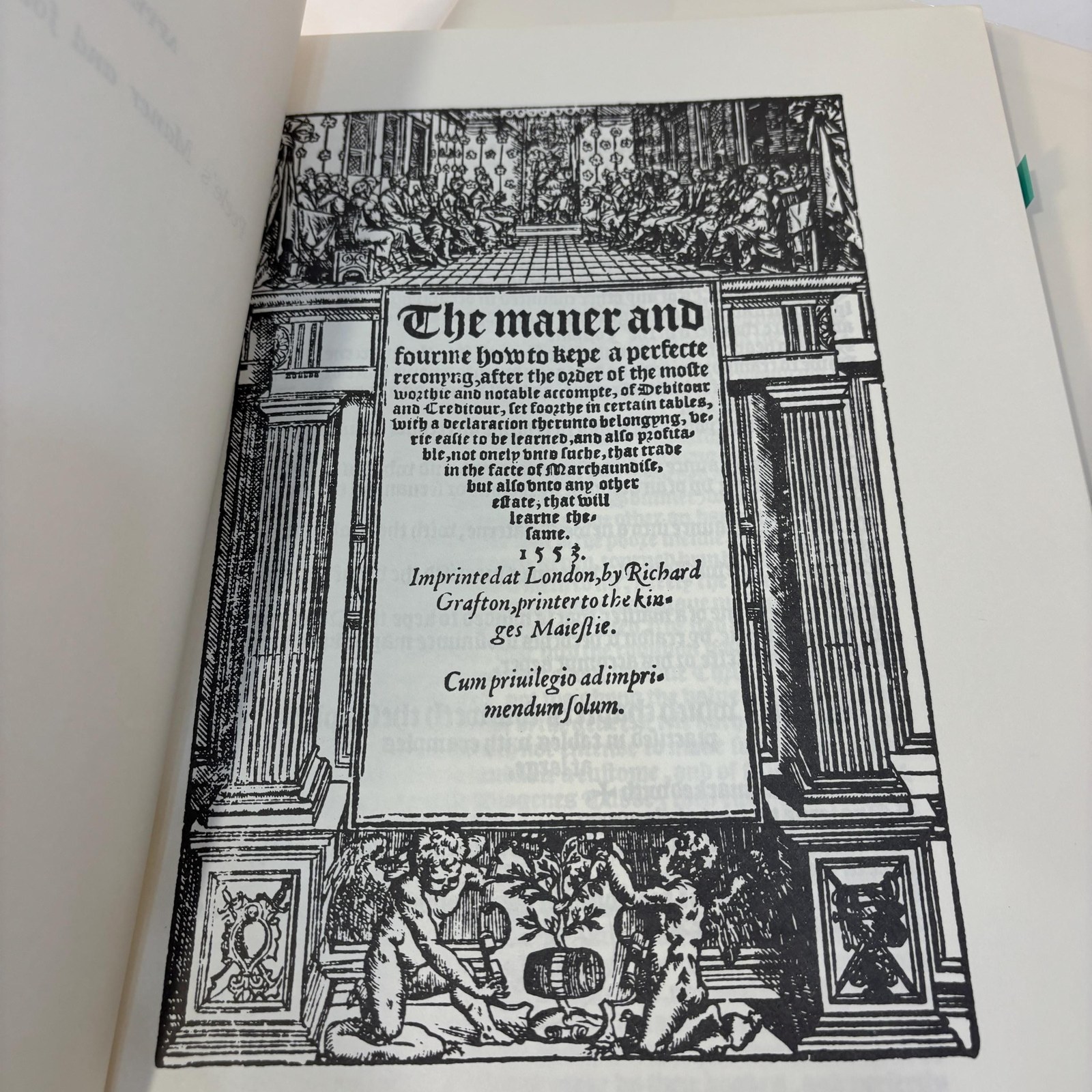 The Pathe waye to perfectnes, in th'accomptes of Debitour, and Creditour. Facsimile reprint of the London 1569 edition,. — photograph 5.