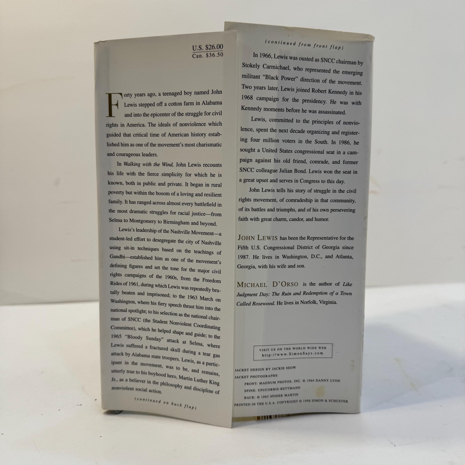 Walking With The Wind, Signed by John Lewis, Second Printing — photograph 3.