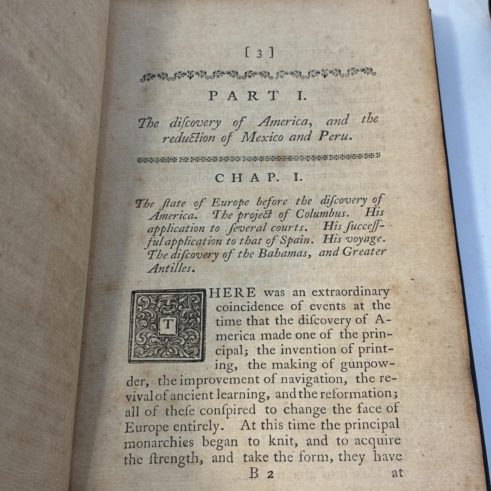 An Account of The European Settlements in America. In Six Parts. I. A Short History of the Discovery of that Part of The World. II. The manners and customs of The Original Inhabitants. III. Of the Spanish Settlements. IV. Of The Portugese. V. Of The French, Dutch, and Danish. VI. Of The English. Each part contains an accurate Description of The Settlements in it, their Extent, Climate, Productions, Trade, Genius and Disposition of Their Inhabitants: The interests of Several Powers of Europe with Respect to Those Settlements; and their Political and Commercial Views with Regard to Each Other. In Two Volumes. The Fourth Edition, with Improvements. — photograph 5.
