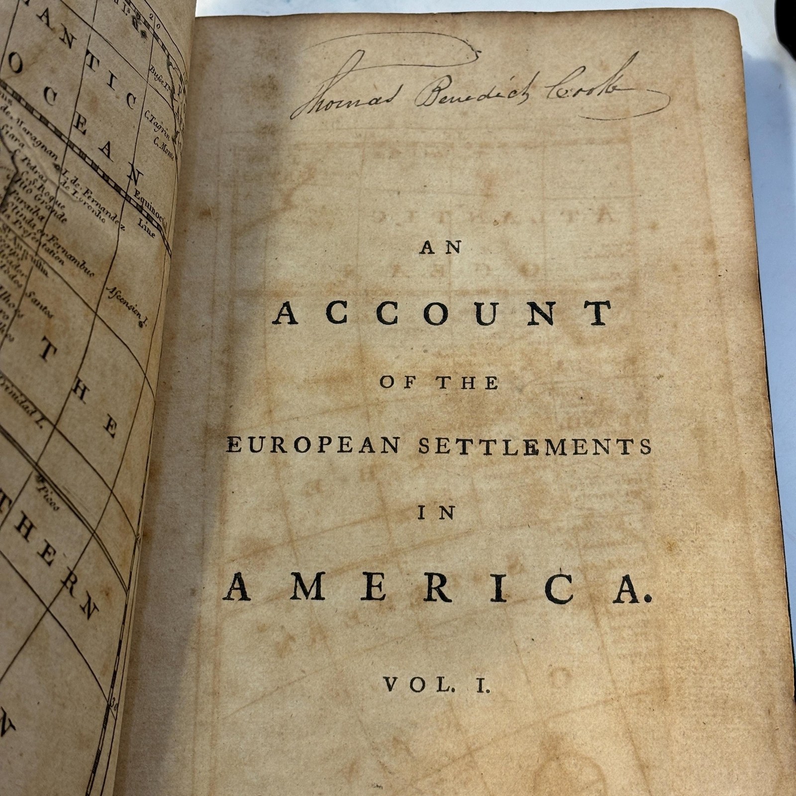 An Account of The European Settlements in America. In Six Parts. I. A Short History of the Discovery of that Part of The World. II. The manners and customs of The Original Inhabitants. III. Of the Spanish Settlements. IV. Of The Portugese. V. Of The French, Dutch, and Danish. VI. Of The English. Each part contains an accurate Description of The Settlements in it, their Extent, Climate, Productions, Trade, Genius and Disposition of Their Inhabitants: The interests of Several Powers of Europe with Respect to Those Settlements; and their Political and Commercial Views with Regard to Each Other. In Two Volumes. The Fourth Edition, with Improvements. — photograph 8.
