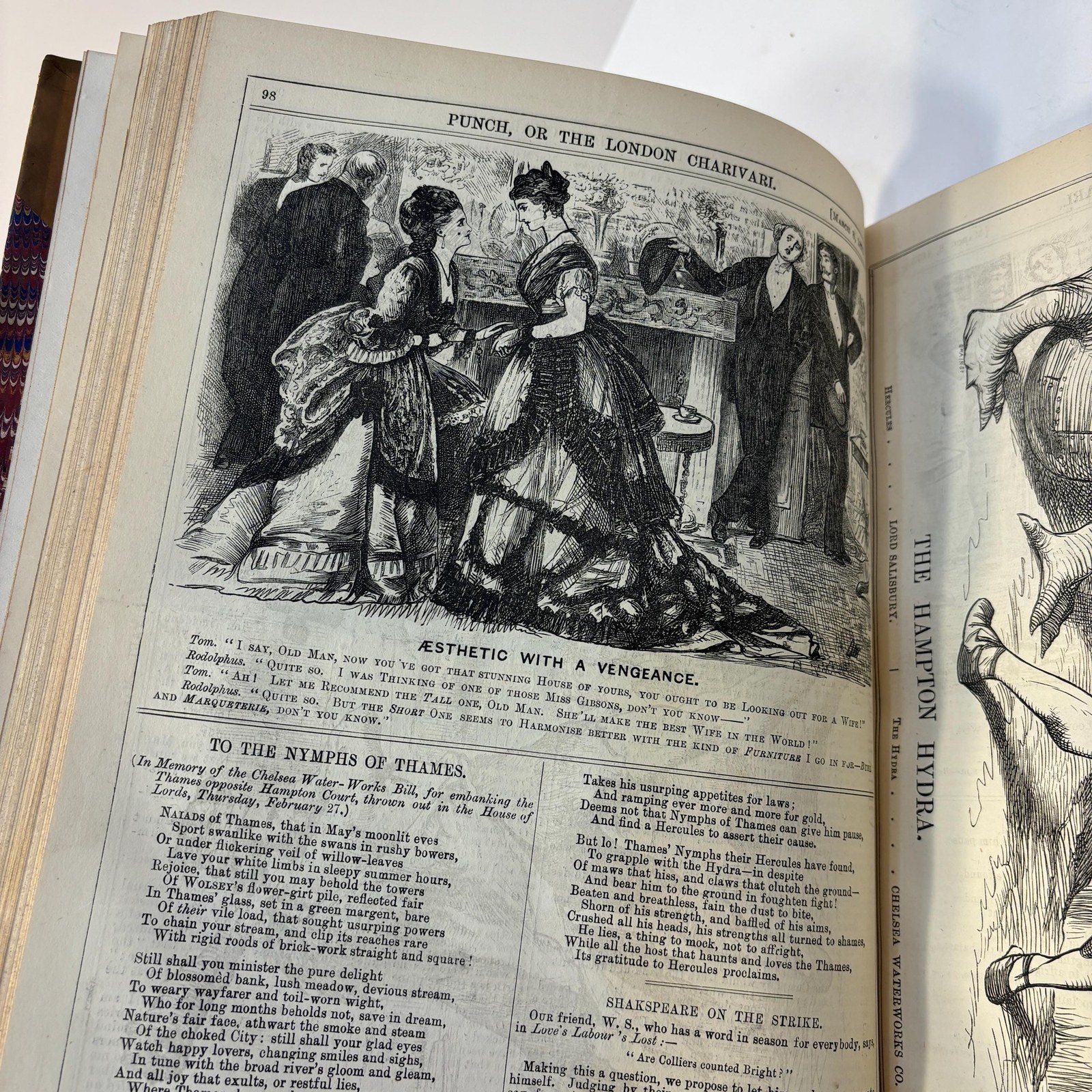 Punch, or The London Charivari. Vols. LXIV, LXV for the year 1873, 2 volumes. — photograph 10.