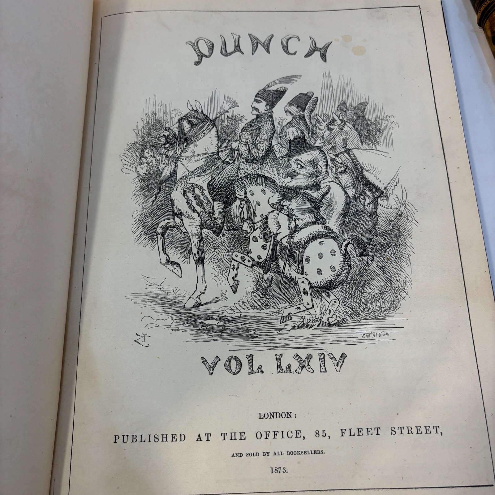 Punch, or The London Charivari. Vols. LXIV, LXV for the year 1873, 2 volumes. — photograph 4.