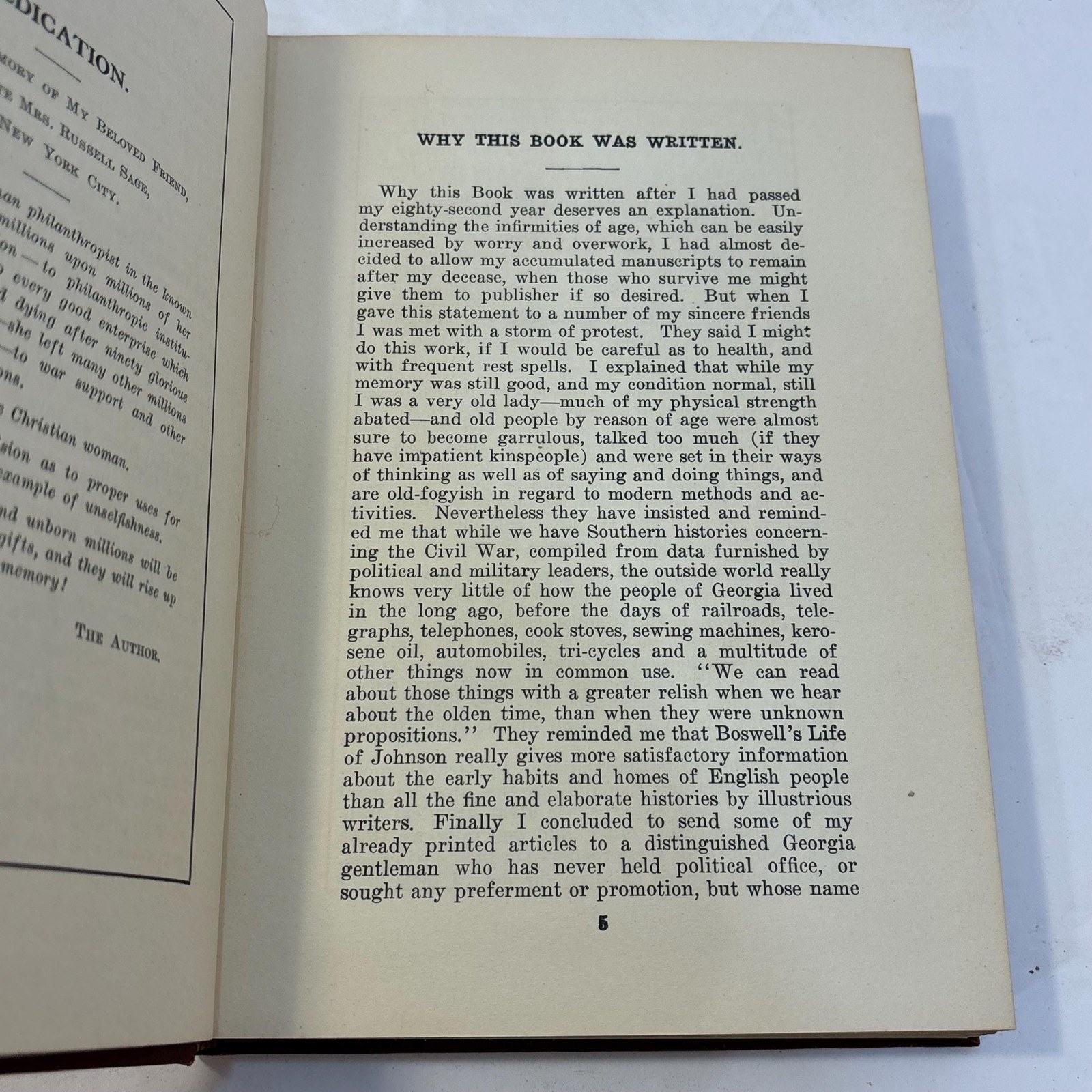 Country Life in Georgia, In The Days of My Youth, also Addresses Before Georgia Legislature Woman's Clubs, Women's Organizatoipons and Othert Noted Occassions. Second Edition — photograph 6.