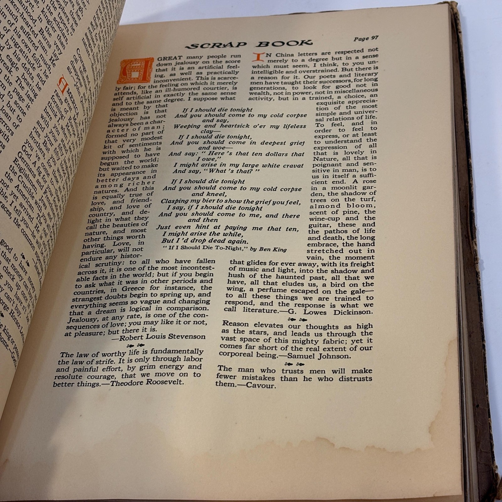 Elbert Hubbard's Scrap Book Containing the Inspired and Inspiring Selections Gathered During a Life Time of Discriminating Reading for His Own Use. Printed and Made Into a Book by The Roycrofters, at Their Shops, In East Aurora, Erie County, New York State — photograph 6.