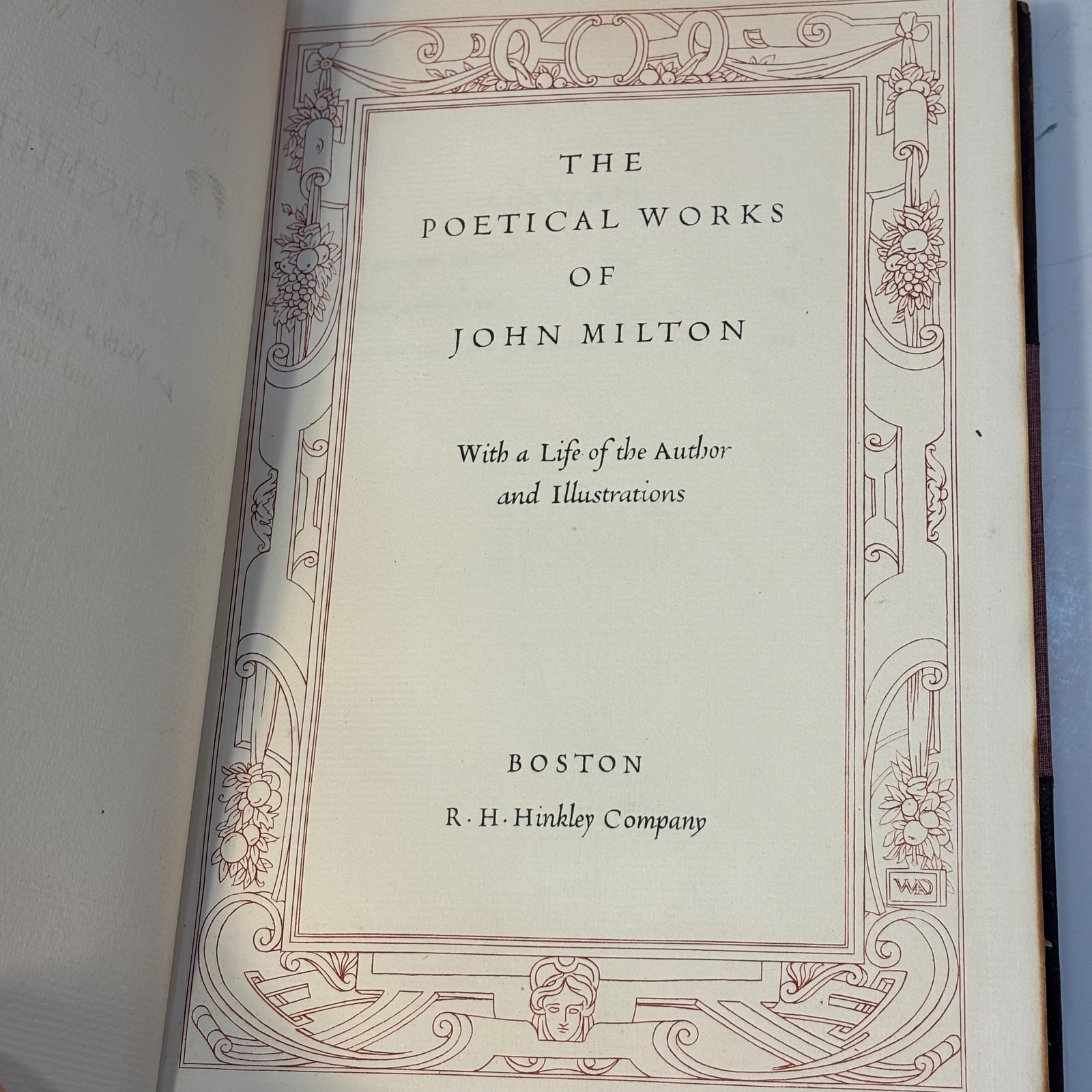 The Poetical Works of John Milton With a Life of The Author and Illustrations. Limited Hand-Made Paper Edition #324/555 — photograph 2.