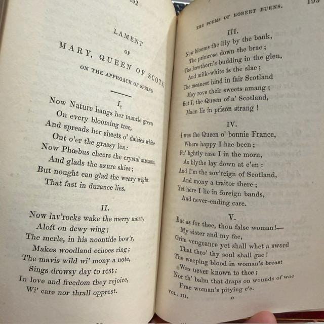 The Works of Robert Burns; With His Life, by Allan Cunningham. In Eight Volumes. Bayntun Doublure Signed Binding. — photograph 9.
