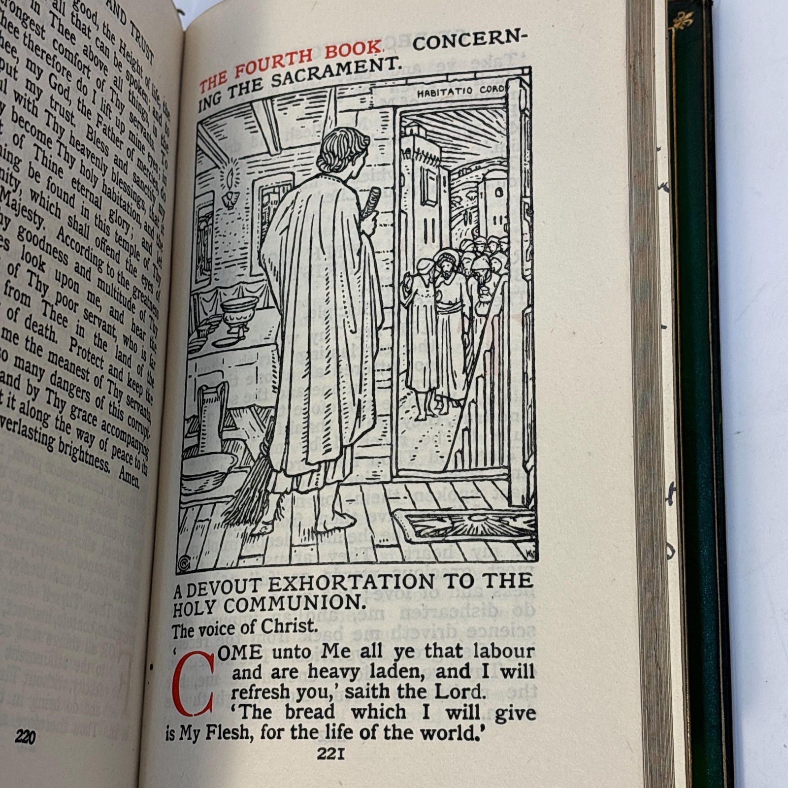 The Imitation of Christ, from the Latin of Thomas A. Kempis with an Introduction b y the venerable F.W. Farrar, D.D. and five Designs by C.M. Gere. Third Edition. Bumpus signed binding. — photograph 7.