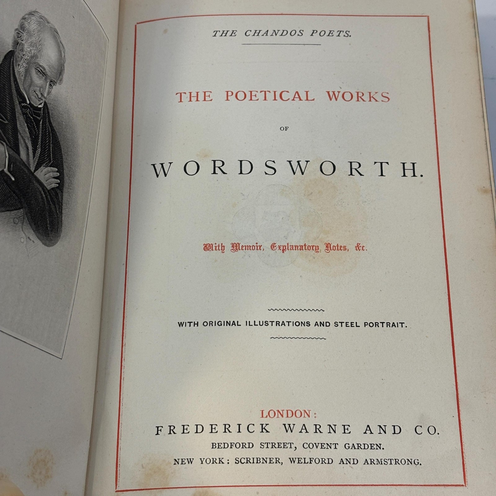 The Poetical Works of Wordsworth. With Memoir, Eplanatory Notes, &c. With Original Illustrations and Steel Portrait — photograph 2.