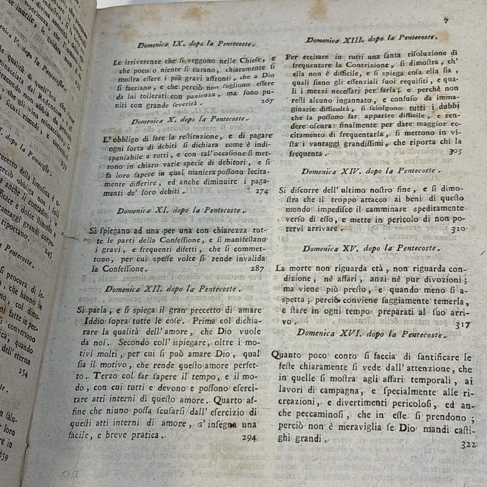 Discorsi sacri Morali Adattati alla capacità d' ogni genere di persone Sopra le Domeniche dell' anno. Opera Di Gio. Battista Campadelli Sacerdote Padovano Dottore di Sacra Teologia,Pubblicata ad uso principalmente de' Parrochi di Villa Edizione Novissima. Aggiuntivi alcuni discorsi non più stampati. Translated: Sacred Moral Discourses Adapted to the understanding and capacity of every class of person, For the Sundays of the year. A work by Giovanni Battista Campadelli
A priest of Padua,
Doctor of Sacred Theology,
Published chiefly for the use of parish priests.
Newest Edition With the addition of several discourses not previously printed. — photograph 7.