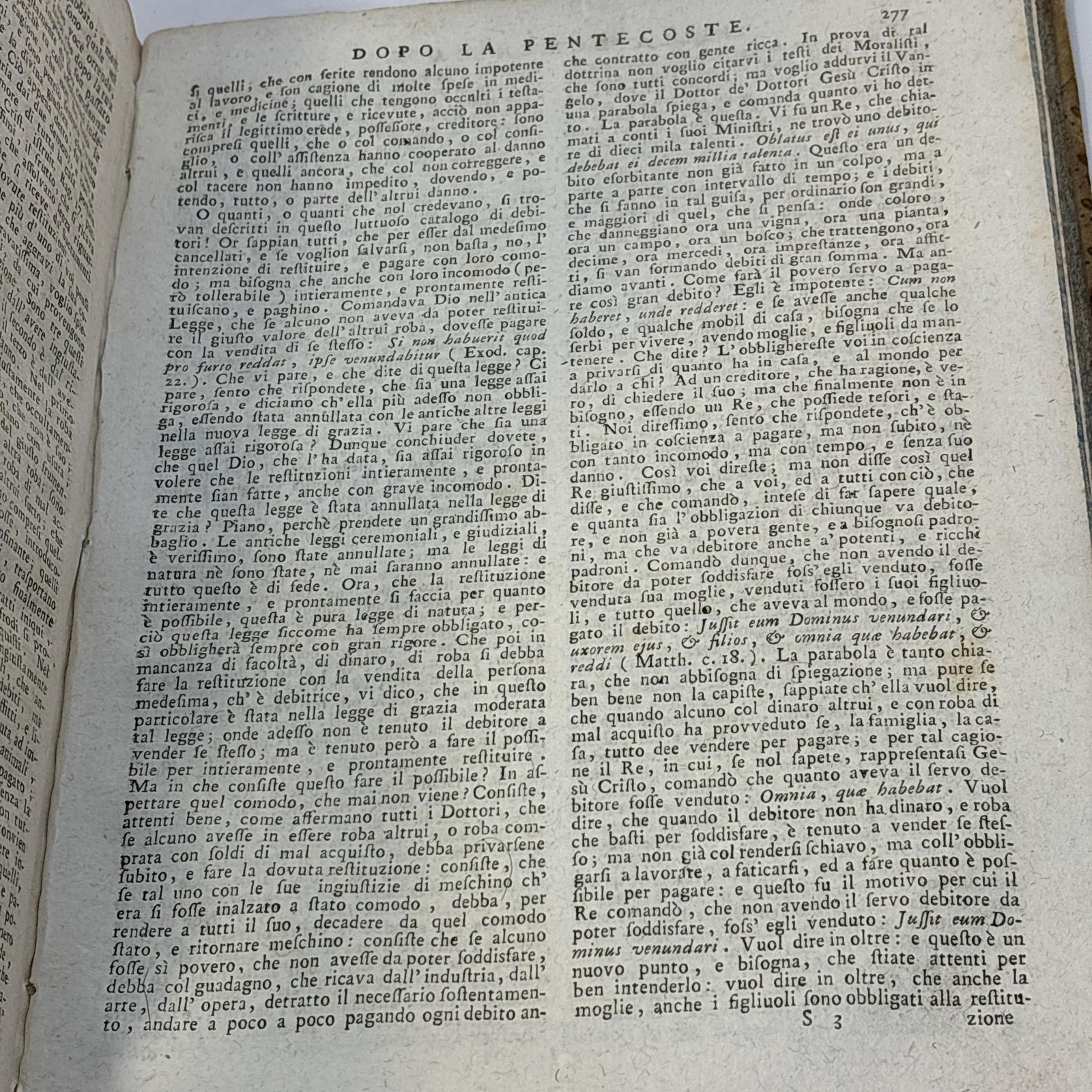 Discorsi sacri Morali Adattati alla capacità d' ogni genere di persone Sopra le Domeniche dell' anno. Opera Di Gio. Battista Campadelli Sacerdote Padovano Dottore di Sacra Teologia,Pubblicata ad uso principalmente de' Parrochi di Villa Edizione Novissima. Aggiuntivi alcuni discorsi non più stampati. Translated: Sacred Moral Discourses Adapted to the understanding and capacity of every class of person, For the Sundays of the year. A work by Giovanni Battista Campadelli
A priest of Padua,
Doctor of Sacred Theology,
Published chiefly for the use of parish priests.
Newest Edition With the addition of several discourses not previously printed. — photograph 9.