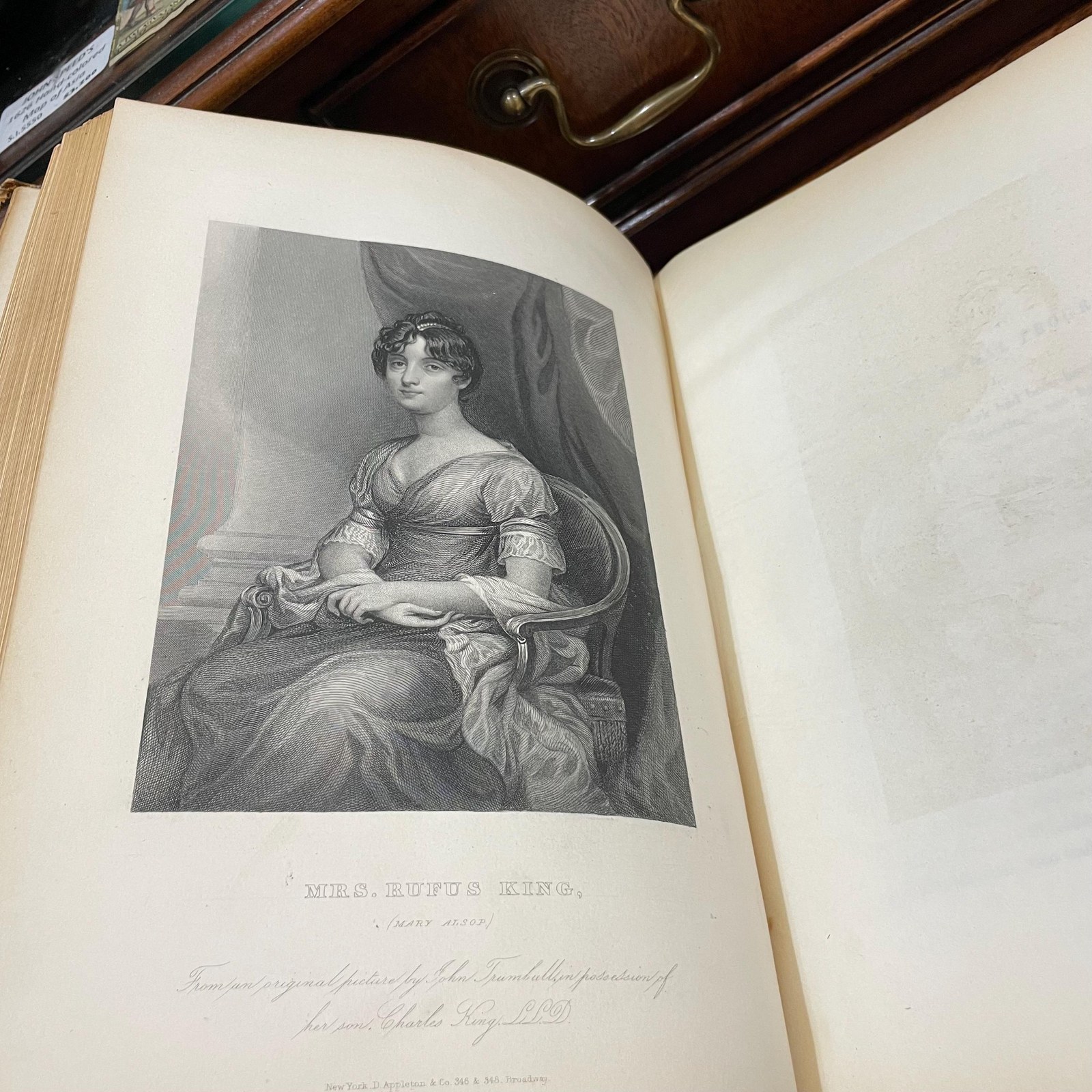 The Republican Court or American Society in the Day of Washington. : With 21 Portraits of Distinguished Women, Engraved from Original Pictures by Woolaston, Copley, Gainsborough, Stuart, Trumbull, Pine, Malbone, and Other Comtemportary Painters. — photograph 9.