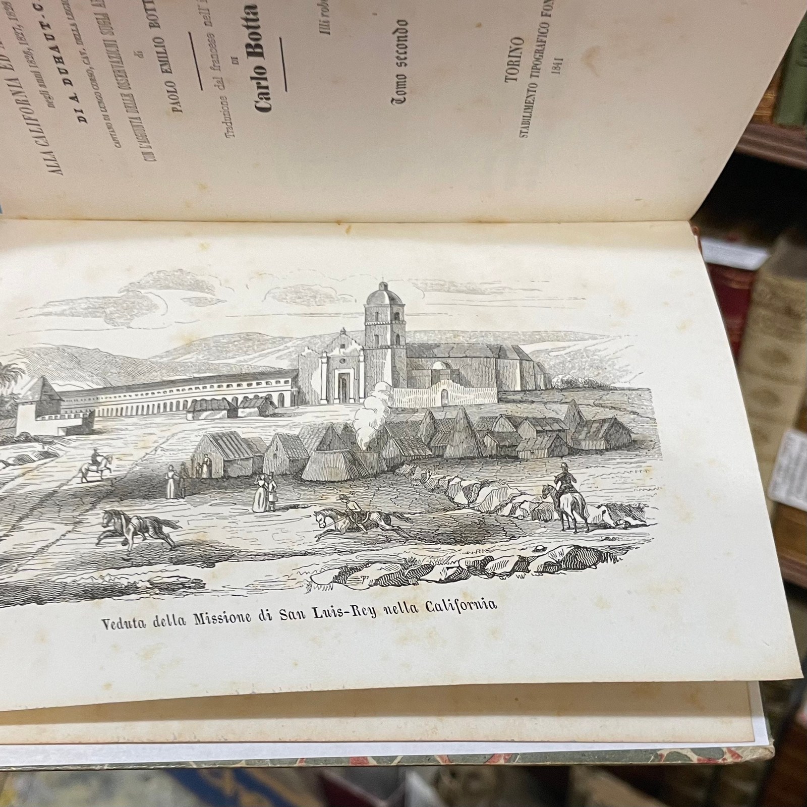 Viaggio Intorno al Globo alla California ed alle Isole Sandwich negli anni 1826, 1827, 1828 e 1829. GOOGLE TRANSLATION: Journey Around the Globe to California and the Sandwich Islands in the years 1826, 1827, 1828 and 1829. Translated from the French to Italian by Carlo Botta. — photograph 7.
