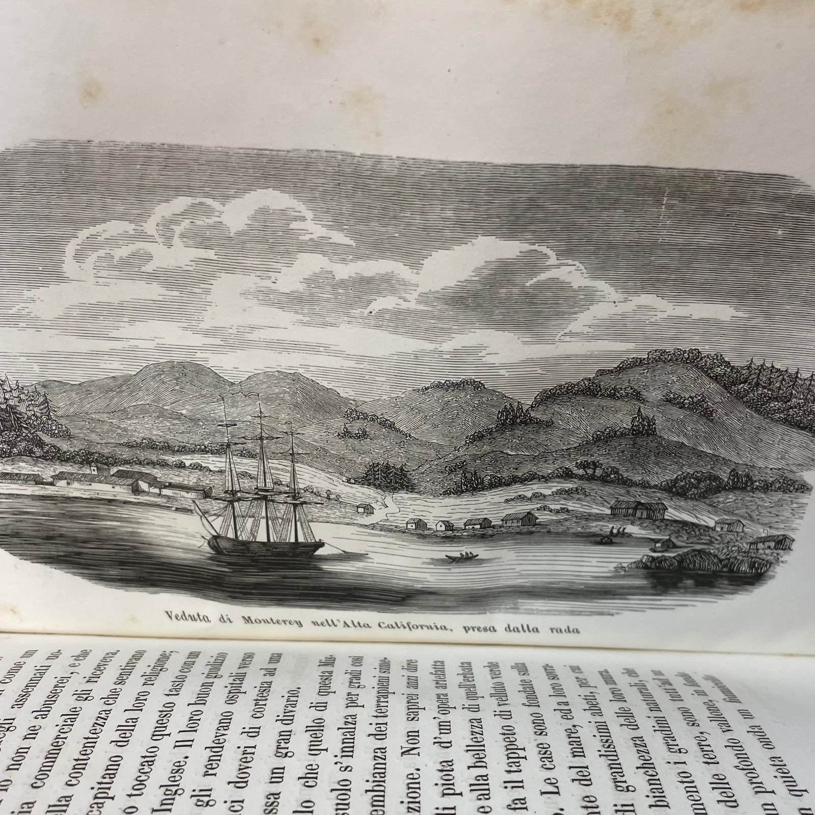 Viaggio Intorno al Globo alla California ed alle Isole Sandwich negli anni 1826, 1827, 1828 e 1829. GOOGLE TRANSLATION: Journey Around the Globe to California and the Sandwich Islands in the years 1826, 1827, 1828 and 1829. Translated from the French to Italian by Carlo Botta. — photograph 8.