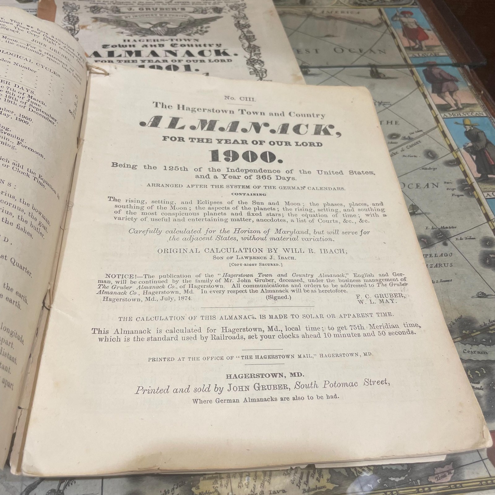 Hagers-Town Town and Country Almanack. For the Year of Our Lord 1900, 01, 16, 17, 18, 19 (5 years) — photograph 3.