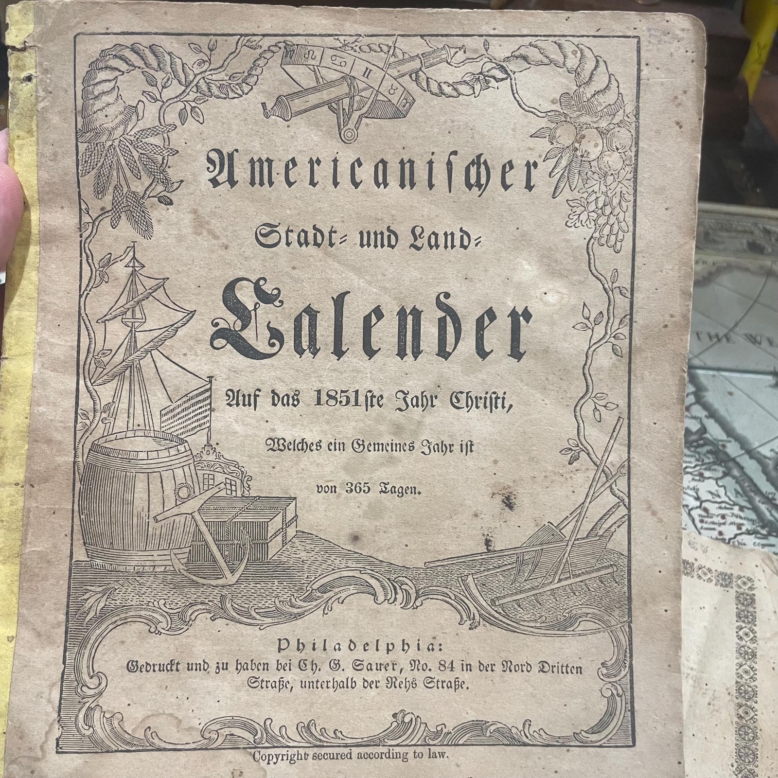The Calendar for Farmers and Craftsmen, et.al. (4 older Kalenders of German/American interest) — photograph 7.