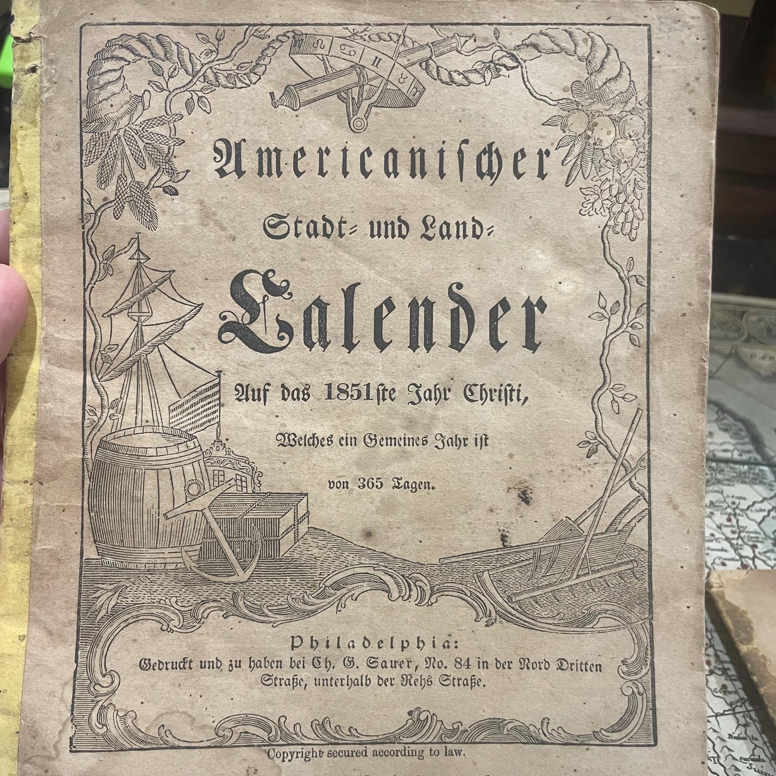 The Calendar for Farmers and Craftsmen, et.al. (4 older Kalenders of German/American interest) — photograph 9.