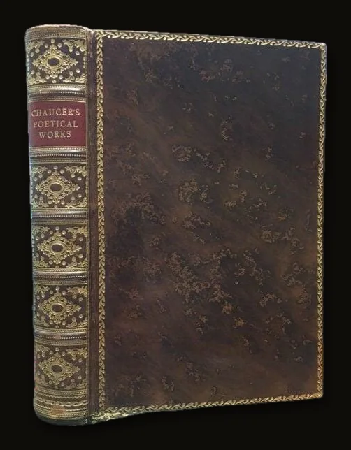 Complete Works of Geoffrey Chaucer Edited From numerous manuscripts by Walter W. Skeat (Riviere Signed Binding).