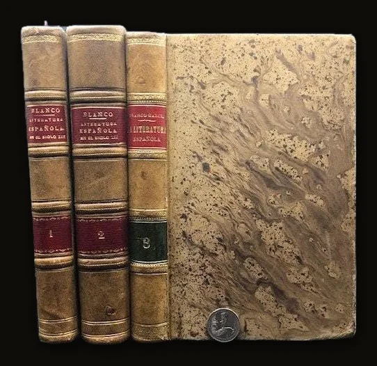 Literatura Espanol en el siglo XIX por el P. Francisco Blanco Garcia agustino 

GOOGLE TRANSLATION:  Spanish Literature in the 19th century by Father Francisco Blanco Garcia Agustino

PUBLICATION DATES:  1891, 1894.