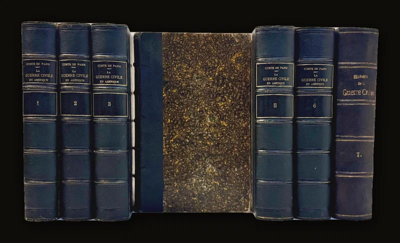Histoire de la Guerre Civile en Amerique par M. Le Comte de Paris 

GOOGLE TRANSLATION:   History of the Civil War in America by M. Le Comte de Paris

PUBLICATION DATES:  1881-1884.