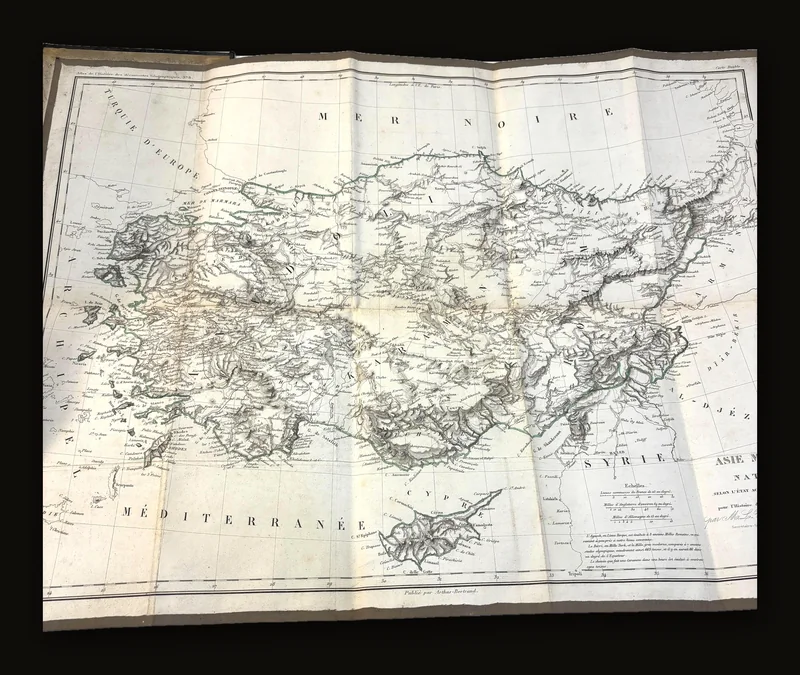 Asie Mineure Ou Natolie, Selon L'État Actuel Des Connaissances. Dressée Pour L'Histoire Des Découvertes Géographiques, Par M. L. Vivien De St. Martin, Secrétaire-Général De La Société De Géographie. Translated: Asia Minor Or Anatolia, According To The Present State Of Knowledge. Prepared For The History Of Geographical Discoveries, By Mr. L. Vivien De Saint-Martin, Secretary-General Of The Geographical Society..