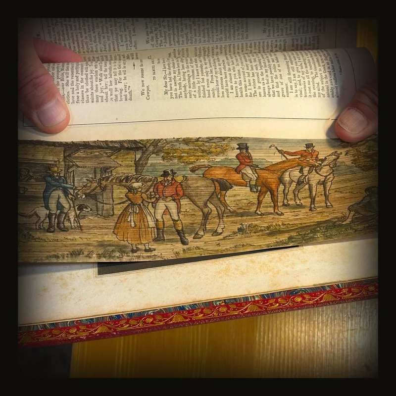 Fore-Edge Painting, The Works of William Cowper: His Life, Letters, and Poems. Now First Completed by The Introduction of Cowper's Private Correspondence, Elegantly Illustrated.