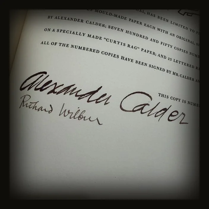A Bestiary, Compiled by Richard Wilbur, Illustrated by Alexander Calder, Limited Edition #73/800, Signed by both..