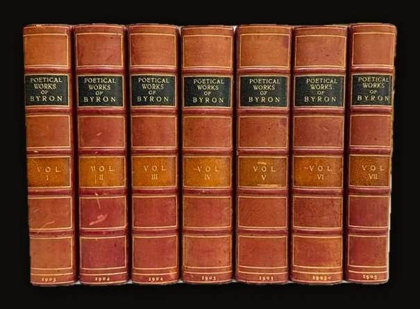 The Poetical Works of Lord Byron; New, Revised and Enlarged Edition, With Illustrations. 7 Vols. Poetry; Second Impression.