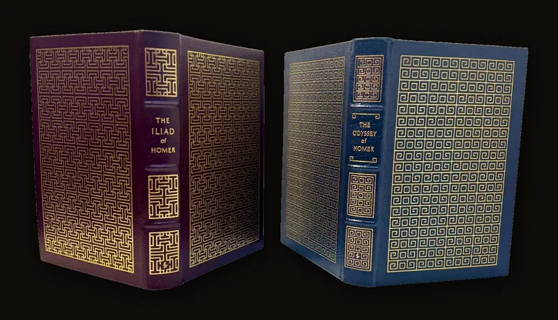 The Iliad & Odyssey of Homer | Easton Press Editions, 1978-1979, Illustrated.
