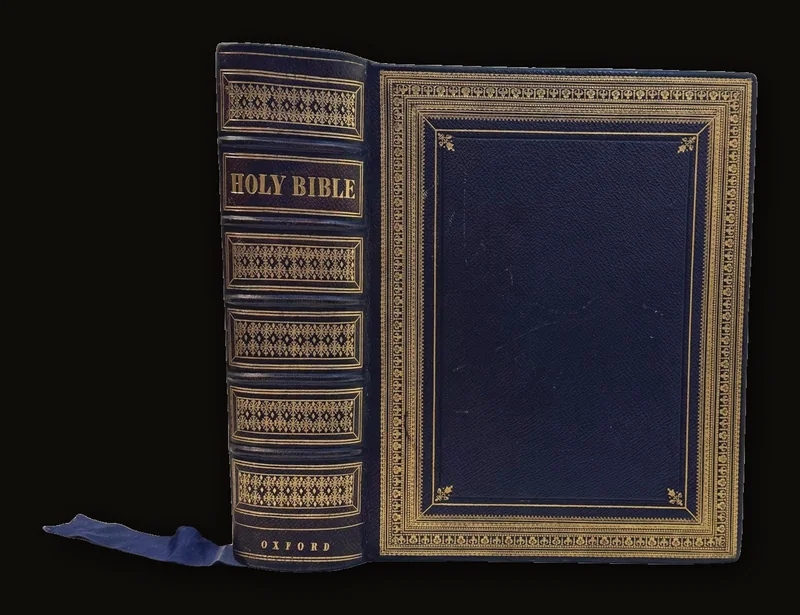 The Holy Bible, Old & New Testaments, King James Version, c. 1845, Four Cathedral Fore-Edge Paintings.