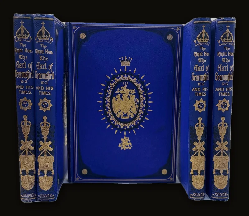 The Right Hon. Benjamin Disraeli, Earl of Beaconsfield, K.G., and His Times by Alexander Charles Ewald, c. 1881 | 5 Volumes..