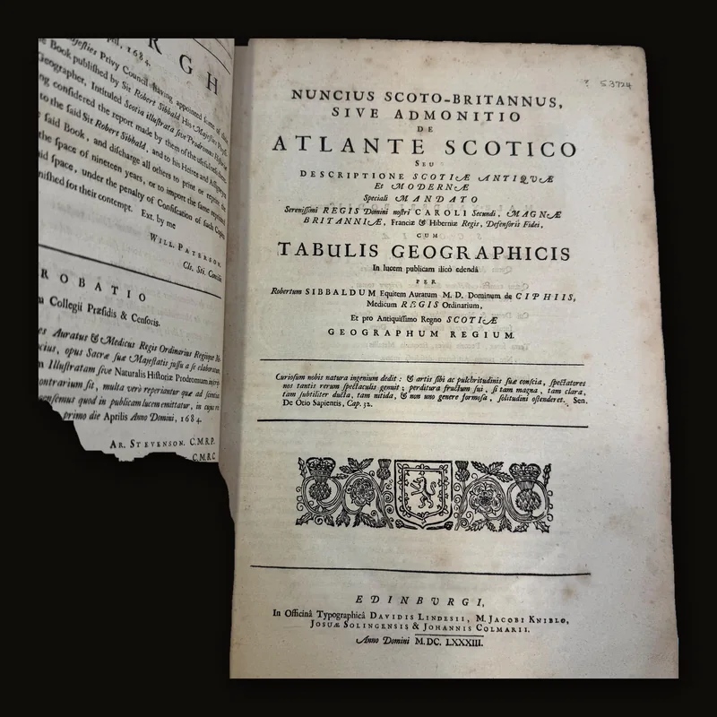 Scotland Illustrated, Natural History of Scotland, Plants, Animals, Minerals & Native Remedies by Robert Sibbald, 1684.