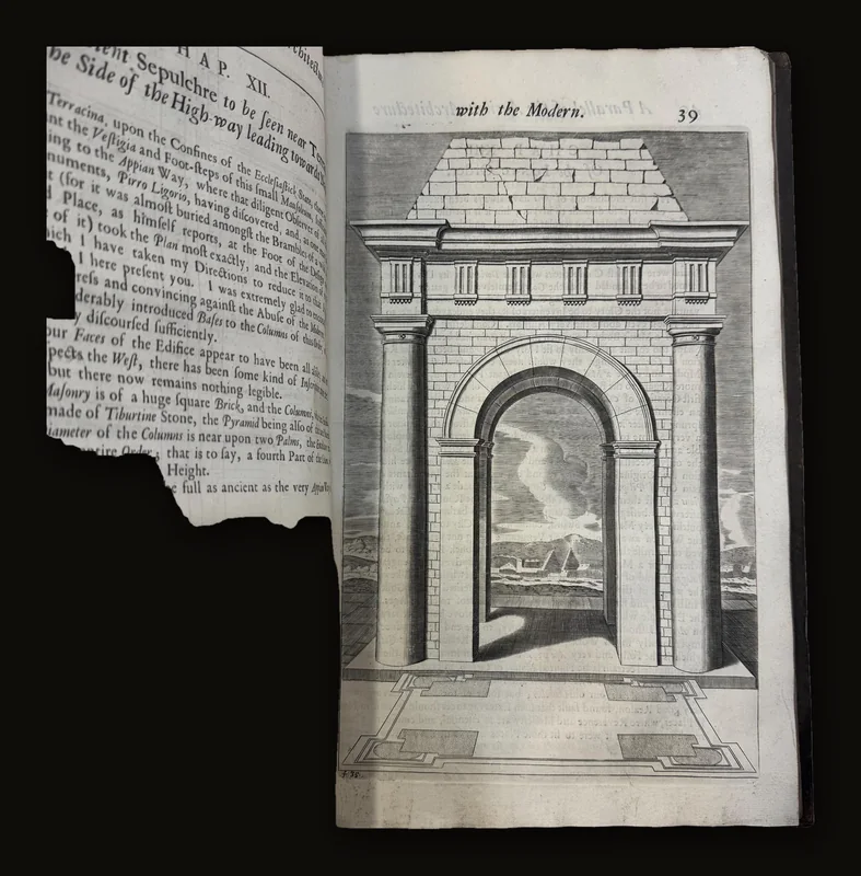 Parallel of Ancient & Modern Architecture, Roland Fréart, | Five Orders, Greek and Roman Architecture, 4th Edition, 1733.