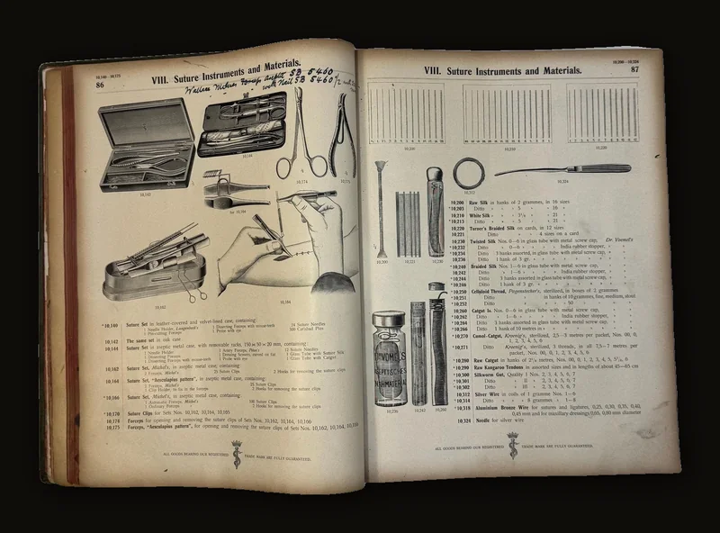 Illustrated Catalogue of Surgical Instruments and Appliances Made and Supplied by The Jetter & Scheerer Company, Tuttlingen, Germany, 1905.