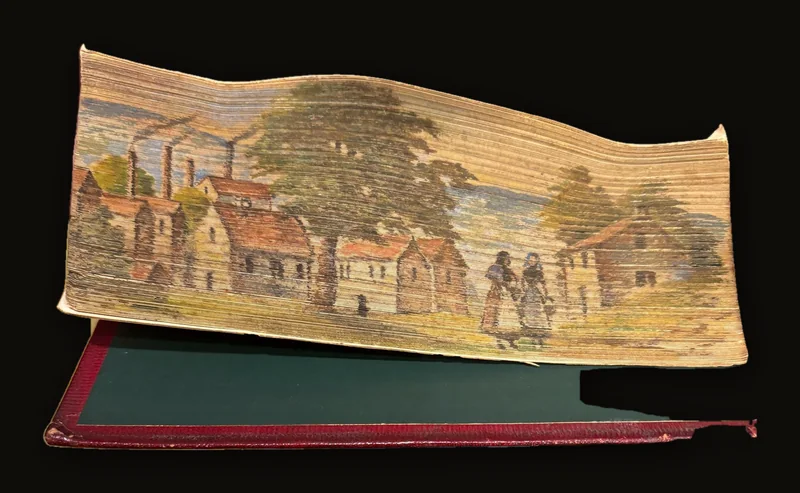 [Fore-edge Painting] Poetical Works of James Montgomery of Sheffield with a Memoir. Six Engravings on Steel.