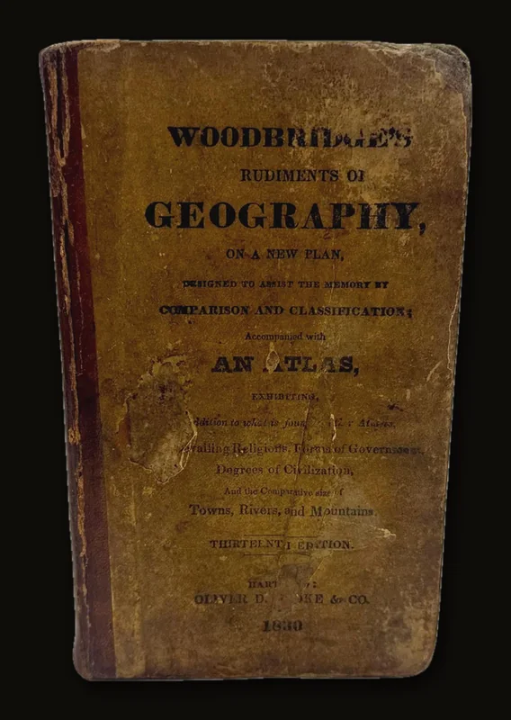 Woodbridge's Rudiments of Geography, on a new plan, designed to assist the memory by Comparison and Classification; with numerous engravings of Manners, Customs, and Curiosities. Accompanied with an Atlas, exhibiting the prevailing Theologys, forms of Government, degrees of Civilization, and the comparative size of Towns, Rivers, and Mountains..
