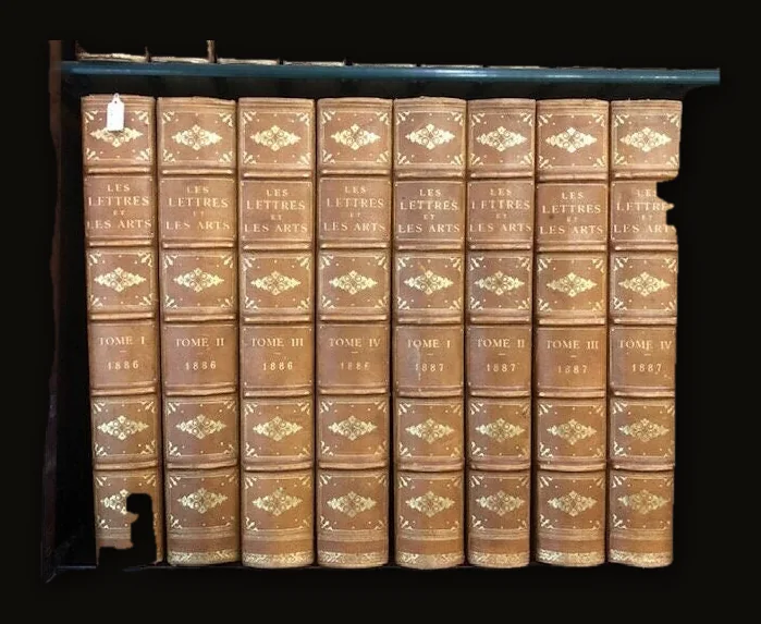 Les Lettres Et Les Arts, Revue Illustree. 
GOOGLE TRANSLATION:  Letters And The Arts, Illustrated Review.
PUBLICATION DATES:  1886, 1887.