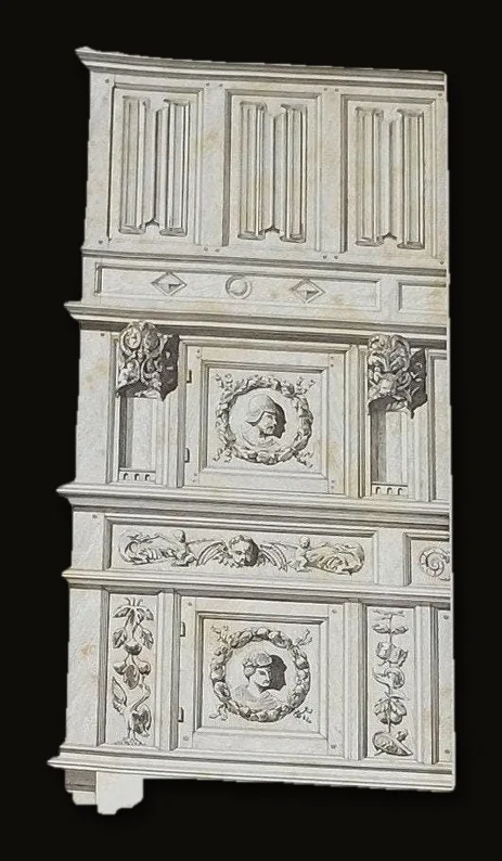 Collection de Meubles Anciens Releves, D'Apres Les Originaux, A L'echelle de 10 centimetres Pour Metre. [[Collection of Antique Furniture Releves, According to Originals, At the scale of 10 centimeters for meter.]].