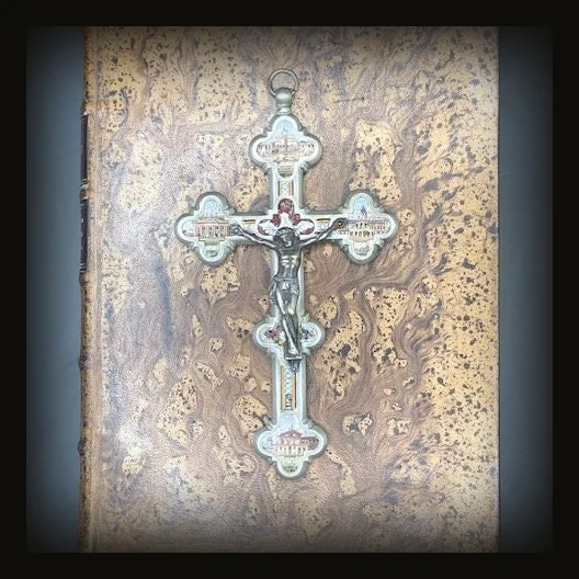 Grand Tour Cross. Micro Mosaic Rome 'Grand Tour' Cross - Four Basilicas and Crucifix in Miniature: St. Peter's Basilica, others....