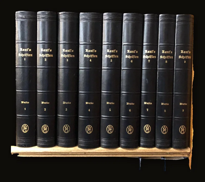 Kant's Werke.  Kant's gesammelte Schriften. Königlich Preussische Akademie der Wissenschaften  TRANSLATION: Kant's Works.  Kant's Collected Writings. Published by the Royal Collected Writings. Royal Prussian Academy of Sciences Prussia..