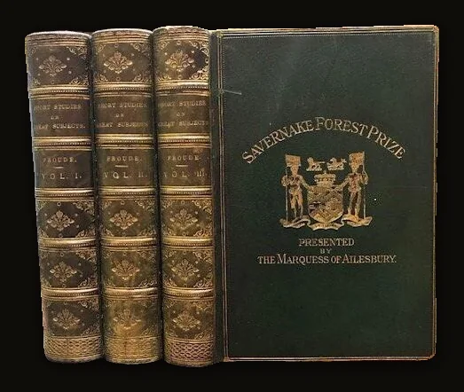 Short Studies on Great Subjects. New Edition. In Three Volumes. Signed binding of Hatchards..
